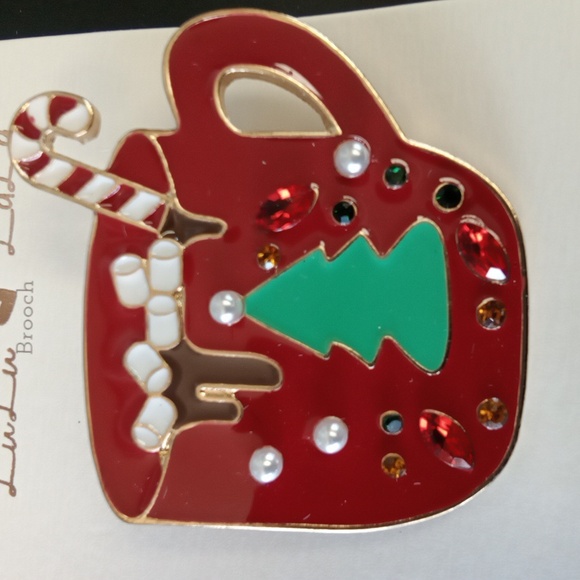 Hot Chocolate Milk Mug Brooch - Picture 2 of 6